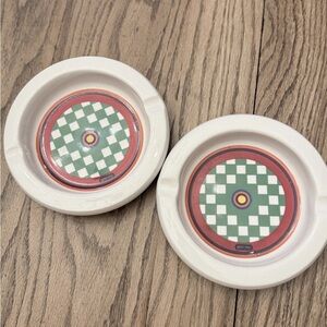 Set of 2 VINTAGE PETER MAX  5” Iroquois Ash Trays CHINA Syracuse NY D